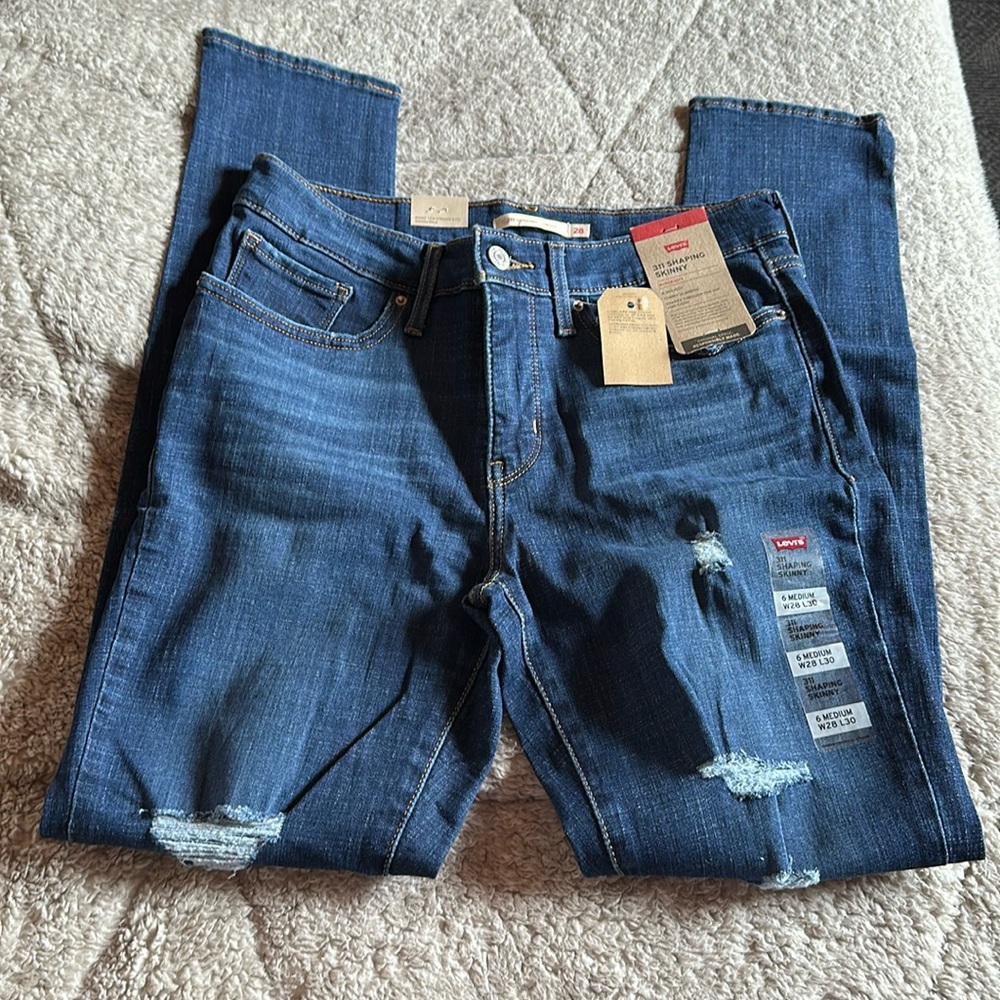 Levi’s 311 Distressed Shaping Skinny Jeans